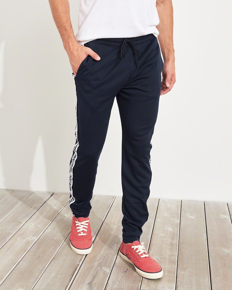 Tapered tricot track pants 2025 hollister